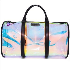 Holographic weekender bag